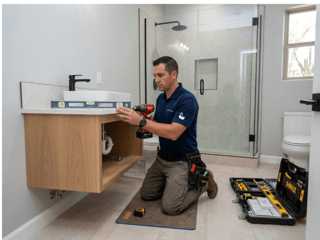 professional guest bathroom remodeling contractor working in Chandler AZ